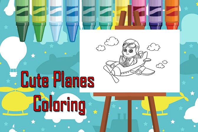 Cute Planes Coloring