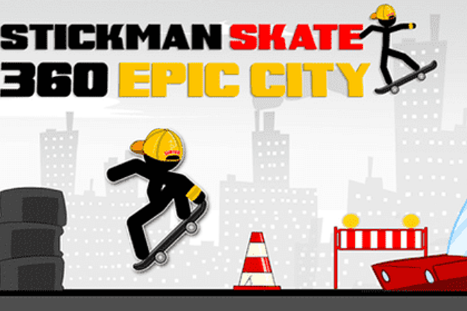 Stickman Skate 360 Epic City - Jogo Grátis Online